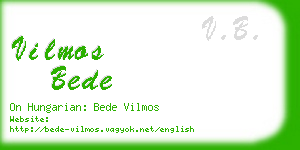 vilmos bede business card